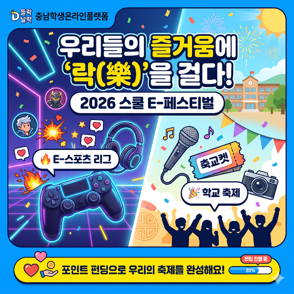 우리들의 꿈이 들락(樂), 행복이 날락(樂) - 2026 E-페스티벌 이미지